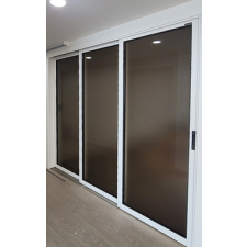 3연동 도어 중문(50바/램핑/브론즈샤틴강화/오픈형)