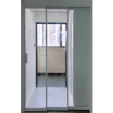 연동 도어 중문(초슬림 19바/도장/투명강화/오픈형)