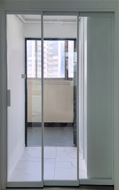 연동 도어 중문(초슬림 19바/도장/투명강화/오픈형)